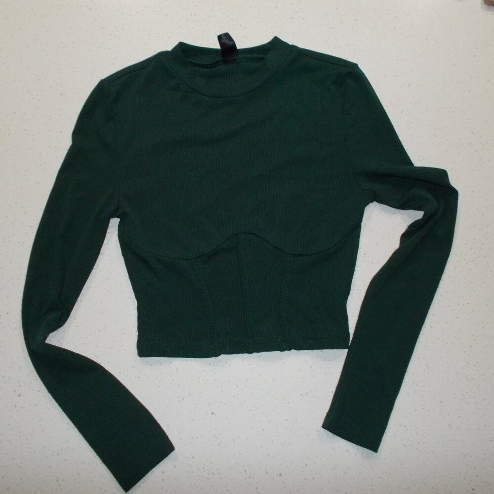Shein Forest Green Corset Top